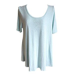 LuLaRoe Classic T-Shirt Women’s XL Green Solid Short Sleeve Flowy Relaxed Fit